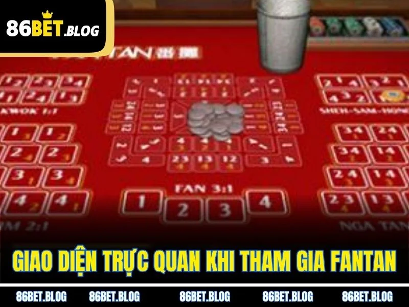 Giao diện trực quan khi tham gia Fantan
